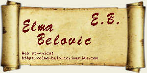 Elma Belović vizit kartica
